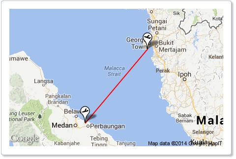 Flights from Penang to Medan
